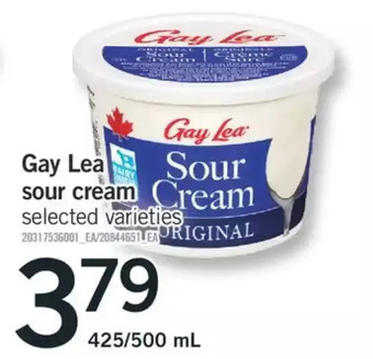 Fortinos Gay lea sour cream offer