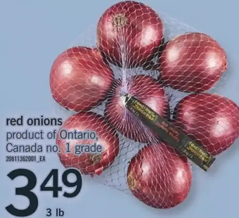 Fortinos Red onions offer