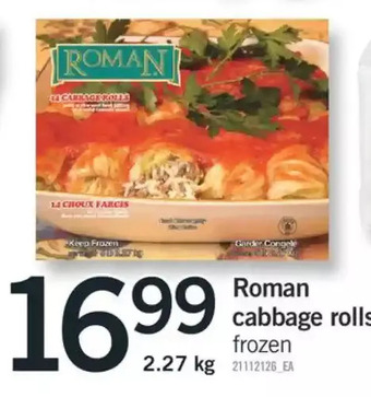 Fortinos Roman cabbage rolls offer
