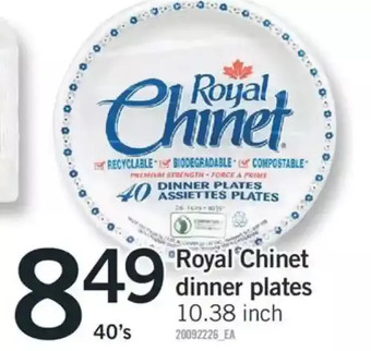 Fortinos Royal chinet dinner plates offer