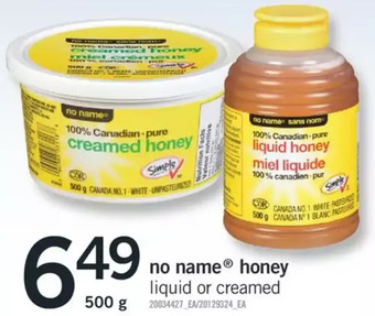 Fortinos No name honey offer