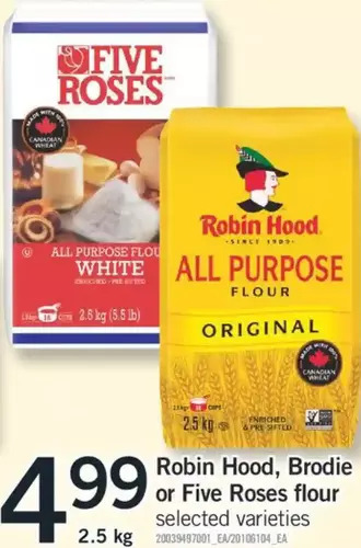 Fortinos Robin hood, brodie or five roses flour offer