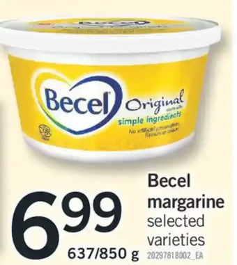Fortinos Becel margarine offer