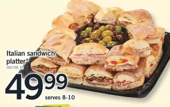 Fortinos Italian sandwich platter offer