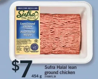 Fortinos Sufra halal lean ground chicken offer