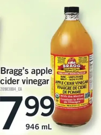 Fortinos Bragg's apple cider vinegar offer