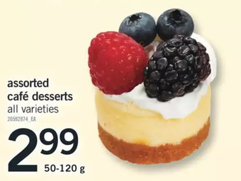 Fortinos Café desserts offer