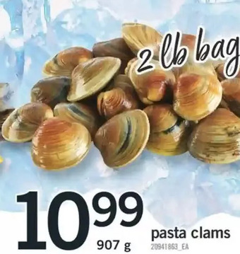 Fortinos Pasta clams offer
