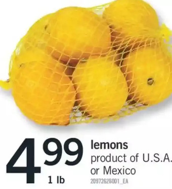 Fortinos Lemons offer