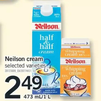 Fortinos Neilson cream offer