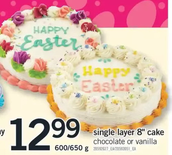 Fortinos Single layer 8 cake offer
