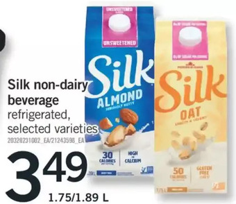 Fortinos Silk non-dairy beverage offer