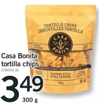 Fortinos Casa bonita tortilla chips offer