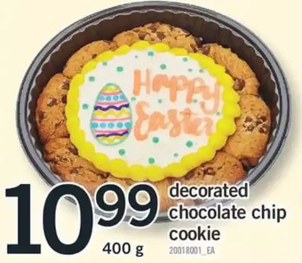 Fortinos Decorated chocolate chip cookie offer