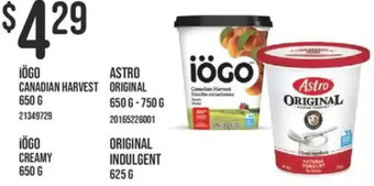 Fortinos Iögo canadian harvest | iögo creamy | astro original | original indulgent offer