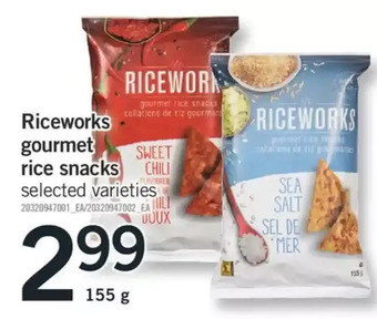 Fortinos Riceworks gourmet rice snacks offer