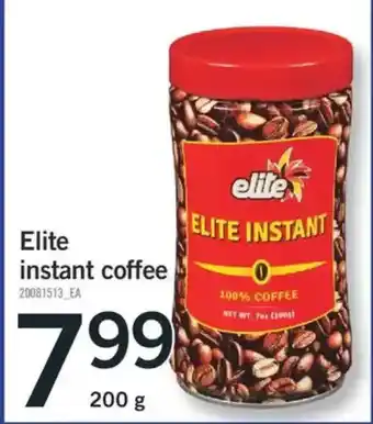 Fortinos Elite instant coffee offer