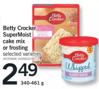 Fortinos Betty crocker supermoist cake mix or frosting offer