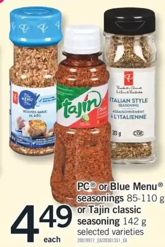 Fortinos Pc or blue menu seasonings or tajin classic seasoning offer