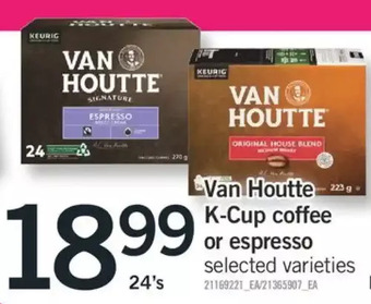 Fortinos Van houtte k-cup coffee or espresso offer