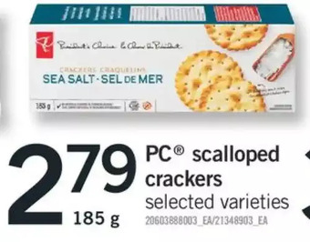 Fortinos Pc scalloped crackers offer