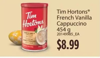Fortinos Tim hortons french vanilla cappuccino offer