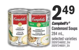 Fortinos Campbell's condensed soups offer