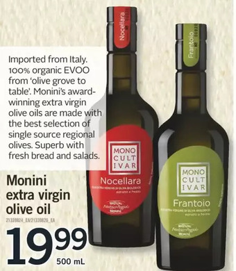 Fortinos Monini extra virgin olive oil offer