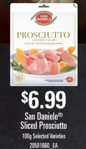 Fortinos San daniele sliced prosciutto offer
