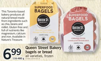 Fortinos Queen street bakery bagels or bread offer