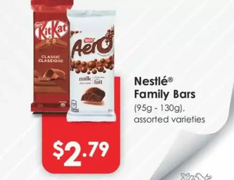 Fortinos Nestle family bars offer