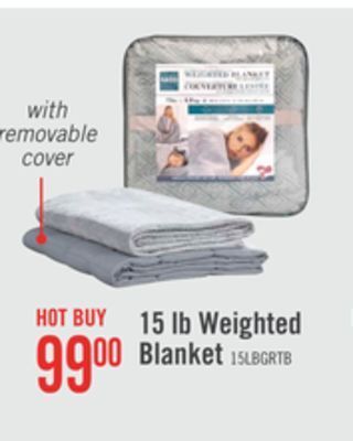 The Brick Microfibre 15-pound weighted blanket offer