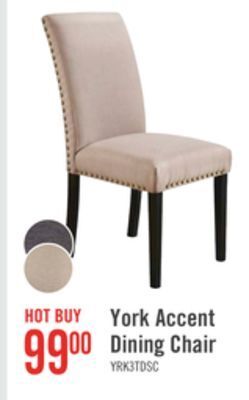 The Brick York studded dining chair - taupe offer