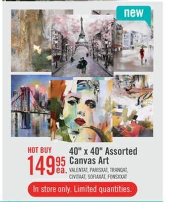 The Brick 40 x 40 assorted canvas art offer