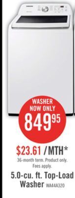 The Brick Samsung 5 cu. ft. top-load washer - wa44a3205aw/a4 offer