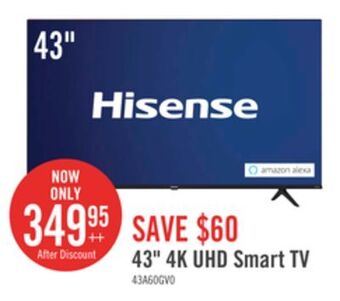 The Brick Hisense a60gv 43 4k ultra hd vidaa tv - 43a60gv offer
