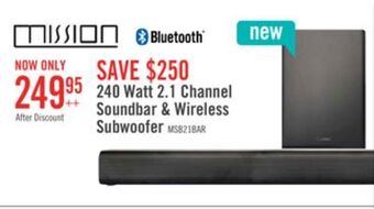 The Brick Mission soundbar with wireless subwoofer - msb21 offer