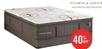 The Brick Stearns & foster founders collection crystal palace pillowtop queen mattress set offer