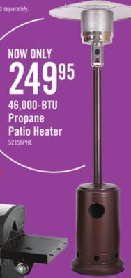 The Brick Bond brushed bronze propane patio heater - 52156 offer