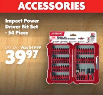 Home Hardware Impact power driver bit set - 54 piece offer