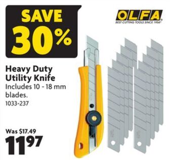 Home Hardware Heavy duty utility knife offer
