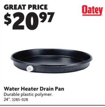 Home Hardware Water heater drain pan offer
