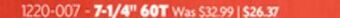 Home Hardware 7-1/4 60t tooth carbide finishing circular saw blade offer