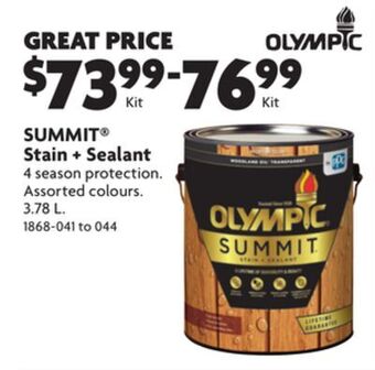 Home Hardware Summit® stain + sealant offer