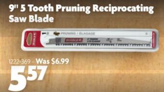 Home Hardware 9 5 tooth pruning reciprocating saw blade offer