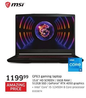 The Source Msi gf63 gaming laptop offer