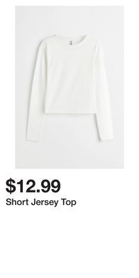 H&M Short jersey top offer