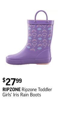 Sport Chek Ripzone toddler girls' iris rain boots offer