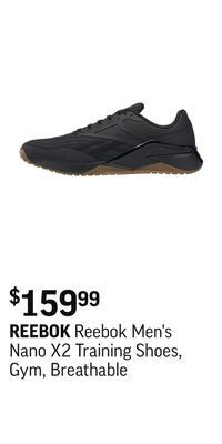 Sport Chek Reebok men's nano x2 training shoes, gym, breathable offer