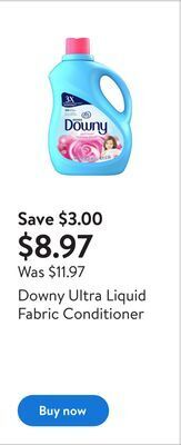Walmart Downy ultra liquid fabric conditioner offer
